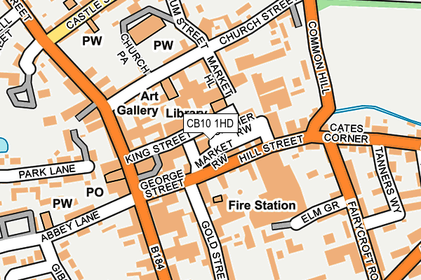 CB10 1HD map - OS OpenMap – Local (Ordnance Survey)