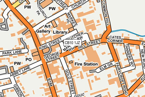 CB10 1JZ map - OS OpenMap – Local (Ordnance Survey)