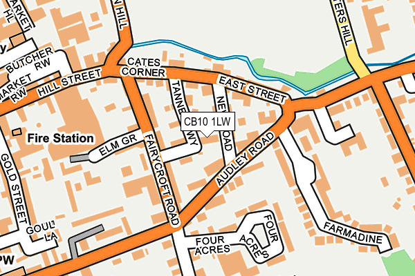 CB10 1LW map - OS OpenMap – Local (Ordnance Survey)