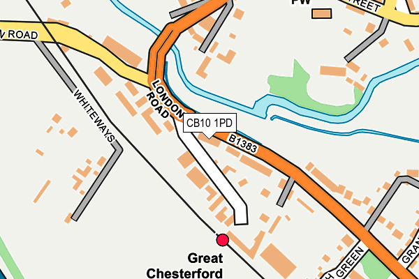 CB10 1PD map - OS OpenMap – Local (Ordnance Survey)