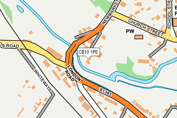 CB10 1PE map - OS OpenMap – Local (Ordnance Survey)