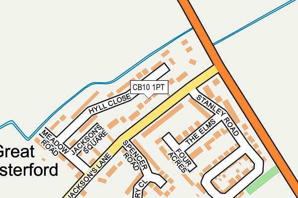 CB10 1PT map - OS OpenMap – Local (Ordnance Survey)