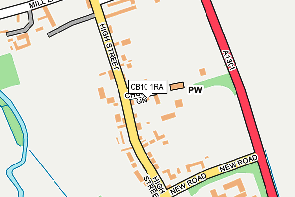 CB10 1RA map - OS OpenMap – Local (Ordnance Survey)
