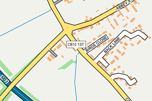 CB10 1ST map - OS OpenMap – Local (Ordnance Survey)