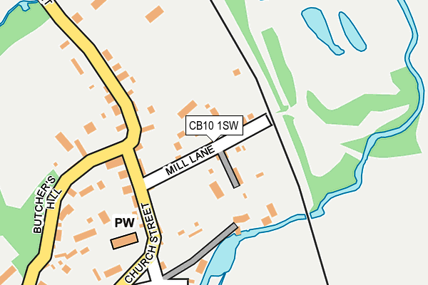 CB10 1SW map - OS OpenMap – Local (Ordnance Survey)