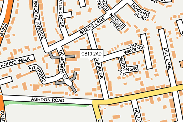 CB10 2AD map - OS OpenMap – Local (Ordnance Survey)