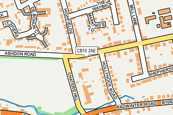 CB10 2AE map - OS OpenMap – Local (Ordnance Survey)