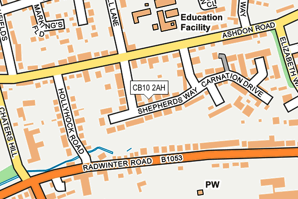 CB10 2AH map - OS OpenMap – Local (Ordnance Survey)