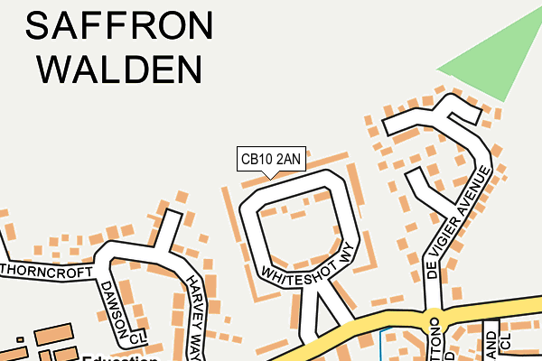 CB10 2AN map - OS OpenMap – Local (Ordnance Survey)