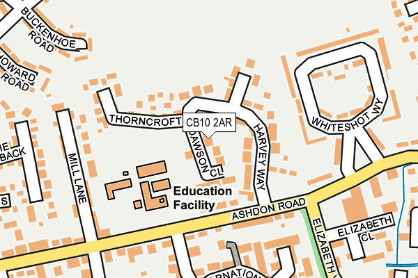 CB10 2AR map - OS OpenMap – Local (Ordnance Survey)