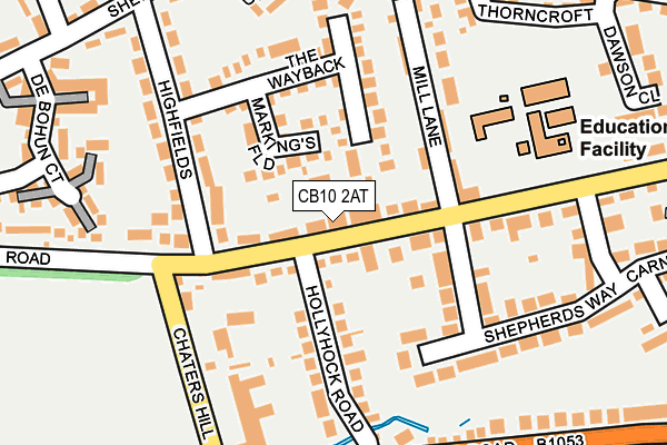 CB10 2AT map - OS OpenMap – Local (Ordnance Survey)