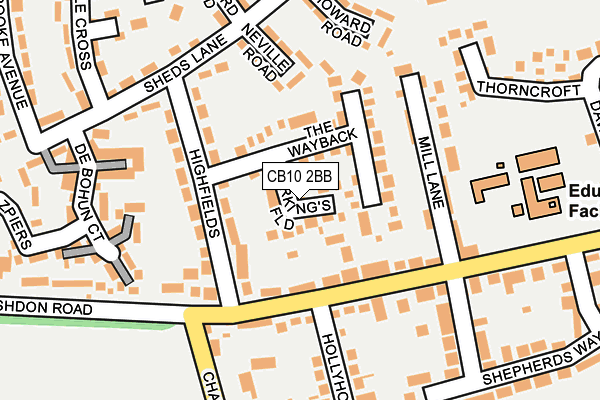 CB10 2BB map - OS OpenMap – Local (Ordnance Survey)