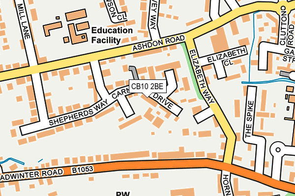 CB10 2BE map - OS OpenMap – Local (Ordnance Survey)