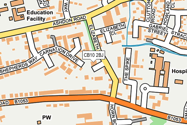 CB10 2BJ map - OS OpenMap – Local (Ordnance Survey)