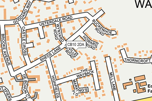 CB10 2DA map - OS OpenMap – Local (Ordnance Survey)