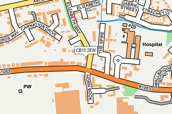 CB10 2EW map - OS OpenMap – Local (Ordnance Survey)