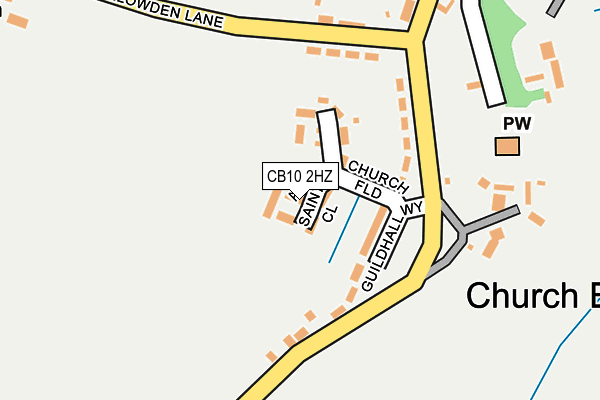 CB10 2HZ map - OS OpenMap – Local (Ordnance Survey)