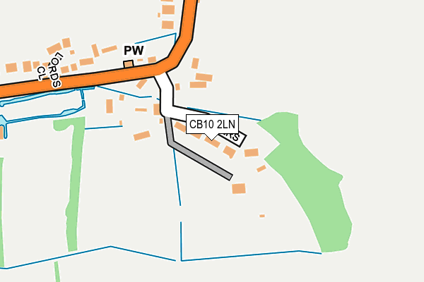 CB10 2LN map - OS OpenMap – Local (Ordnance Survey)