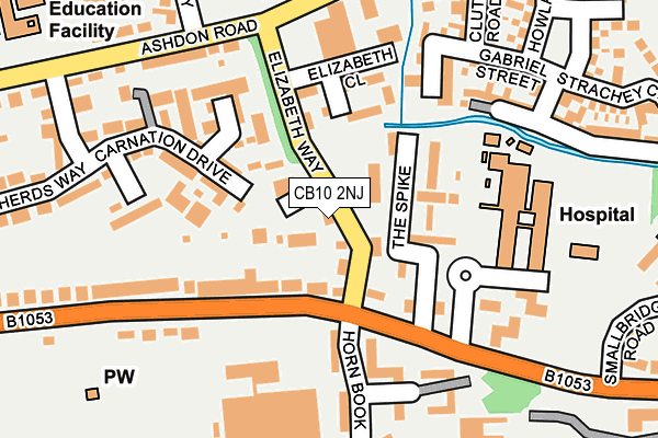 CB10 2NJ map - OS OpenMap – Local (Ordnance Survey)