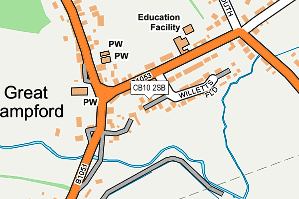 CB10 2SB map - OS OpenMap – Local (Ordnance Survey)