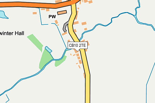 CB10 2TE map - OS OpenMap – Local (Ordnance Survey)