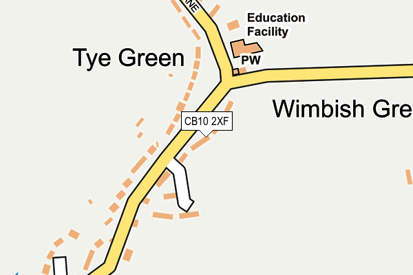 CB10 2XF map - OS OpenMap – Local (Ordnance Survey)