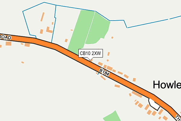 CB10 2XW map - OS OpenMap – Local (Ordnance Survey)