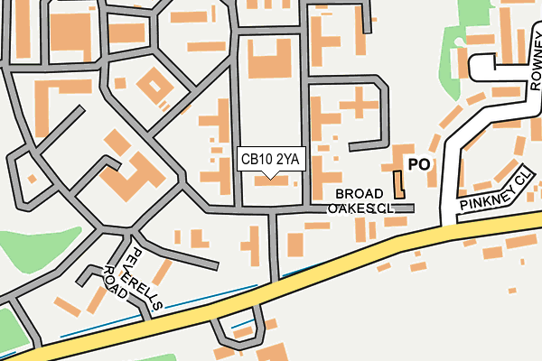 CB10 2YA map - OS OpenMap – Local (Ordnance Survey)