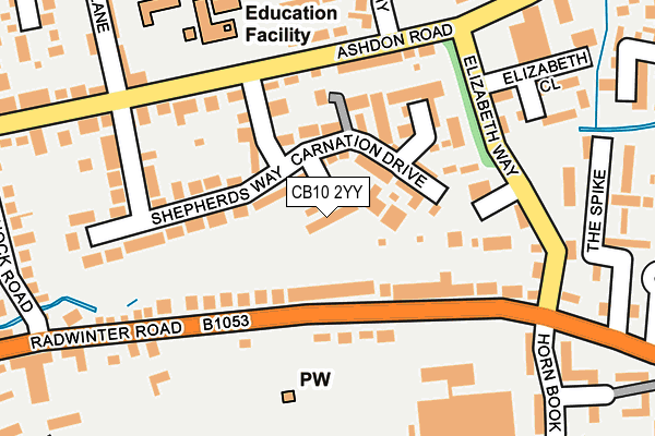 CB10 2YY map - OS OpenMap – Local (Ordnance Survey)