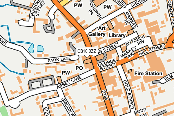 CB10 9ZZ map - OS OpenMap – Local (Ordnance Survey)