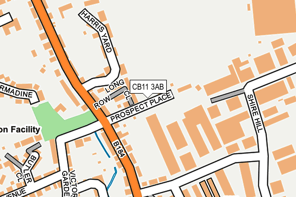 CB11 3AB map - OS OpenMap – Local (Ordnance Survey)
