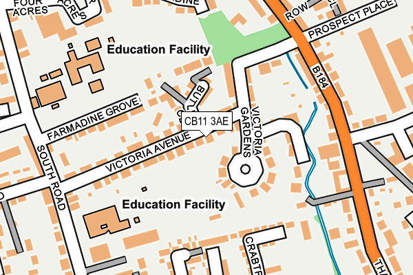 CB11 3AE map - OS OpenMap – Local (Ordnance Survey)