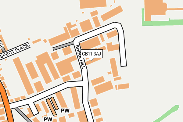 CB11 3AJ map - OS OpenMap – Local (Ordnance Survey)