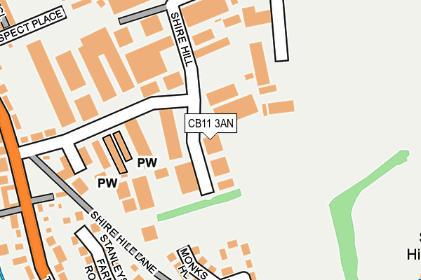 CB11 3AN map - OS OpenMap – Local (Ordnance Survey)