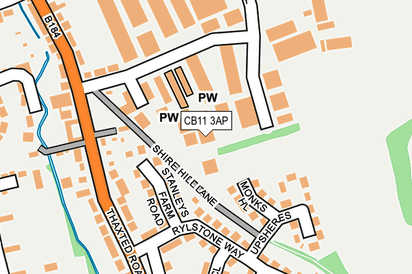 CB11 3AP map - OS OpenMap – Local (Ordnance Survey)