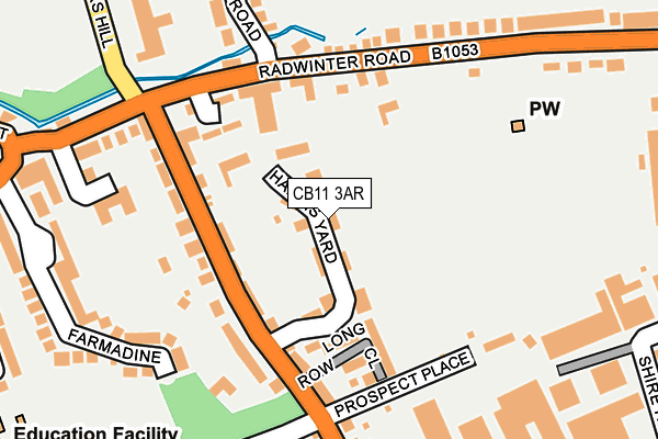 CB11 3AR map - OS OpenMap – Local (Ordnance Survey)