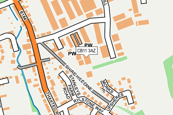 CB11 3AZ map - OS OpenMap – Local (Ordnance Survey)