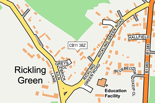 CB11 3BZ map - OS OpenMap – Local (Ordnance Survey)