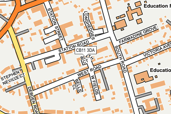CB11 3DA map - OS OpenMap – Local (Ordnance Survey)