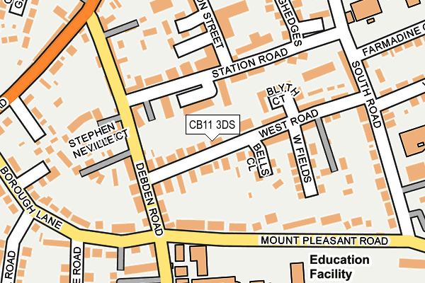 CB11 3DS map - OS OpenMap – Local (Ordnance Survey)