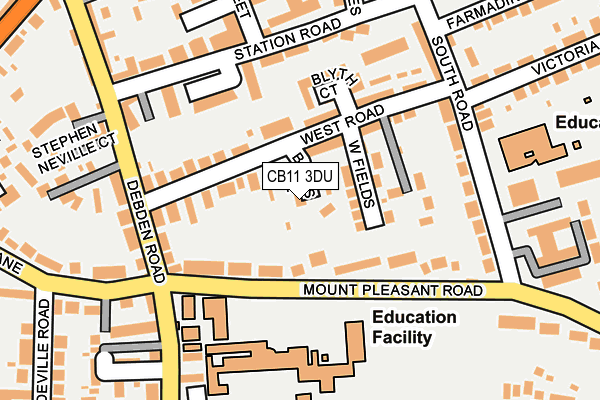 CB11 3DU map - OS OpenMap – Local (Ordnance Survey)