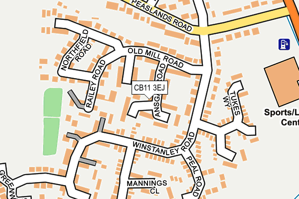 CB11 3EJ map - OS OpenMap – Local (Ordnance Survey)