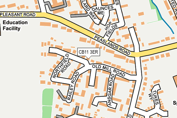CB11 3ER map - OS OpenMap – Local (Ordnance Survey)
