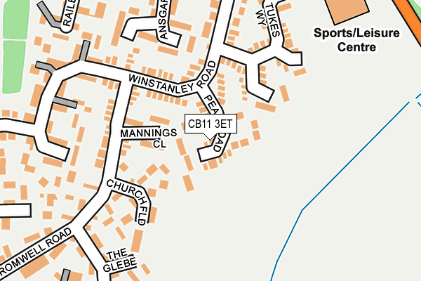 CB11 3ET map - OS OpenMap – Local (Ordnance Survey)