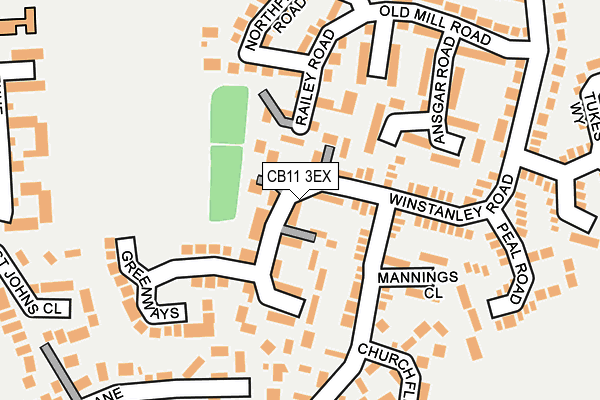 CB11 3EX map - OS OpenMap – Local (Ordnance Survey)