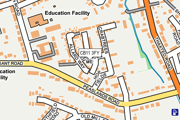CB11 3FY map - OS OpenMap – Local (Ordnance Survey)