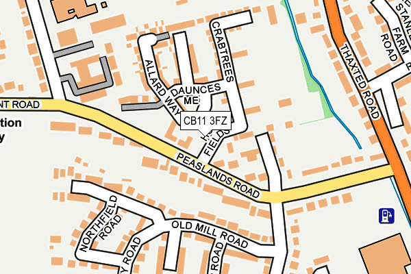 CB11 3FZ map - OS OpenMap – Local (Ordnance Survey)