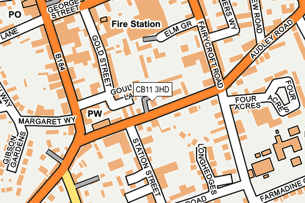 CB11 3HD map - OS OpenMap – Local (Ordnance Survey)