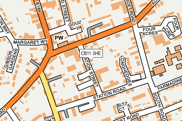 CB11 3HE map - OS OpenMap – Local (Ordnance Survey)