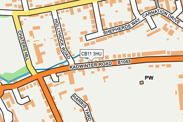 CB11 3HU map - OS OpenMap – Local (Ordnance Survey)